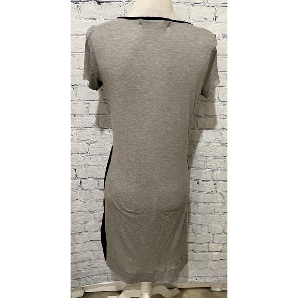 AllSaints Spitalfields Shirt Dress Woman’s Modal Silk Gray Lightweight Size 4 - Picture 4 of 5